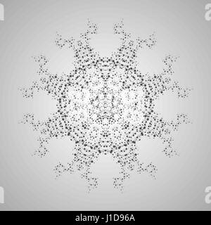 Astratta geometrica dello sfondo con la linea collegata e punti. Concetto scientifico per il design. Illustrazione Vettoriale Illustrazione Vettoriale