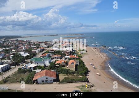 Vista aerea, La Paloma, Rocha, Uruguay Foto Stock
