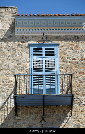 Vecchia casa in città di Nafplio, Peloponneso, Grecia Foto Stock