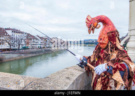 Partecipante al Carnevale di Basilea in Basel , Switzerland Foto Stock