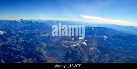 Ande cilene montagne del piano Foto Stock