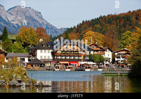 Hotel Schiffmeister, Schönau am Koenigssee, Berchtesgadener Land District, Alta Baviera, Baviera, Germania Foto Stock