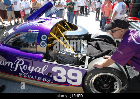 Indy Racing Homestead Miami Speedway USA equipaggio sulla pit lane Foto Stock