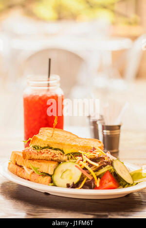 La Turchia brie sandwich allo stato fuso Foto Stock