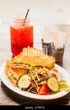 La Turchia brie sandwich allo stato fuso Foto Stock