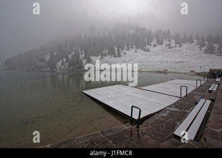 Naturschutzgebiet Vilsalpsee in den Österreichischen Alpen . Bundesland Tirol, Bezirk Reutte Foto Stock