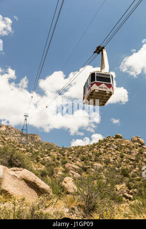 Sandia Peak Tram, più lunga aerial tram negli Stati Uniti Foto Stock