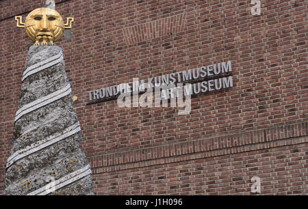 Segno per il Kunstmuseum di Trondheim Art Museum. Trondheim, Sør-Trøndelag, Norvegia. Foto Stock