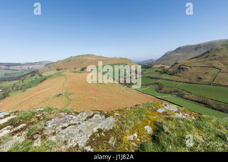 Vista guardando verso sud per Ullswater dalla rupe Kailpot nel distretto del lago, Inghilterra Foto Stock