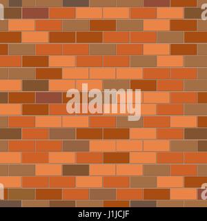 Red muro di mattoni vettore vettore di texture. Freehand disegnato in stile vintage. Edificio decorativo muratura illustrazione di materiale per l'elemento di progettazione. Illustrazione Vettoriale