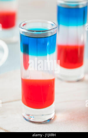 Patriottico Bianco rosso e blu scatti per il 4 di luglio Foto Stock