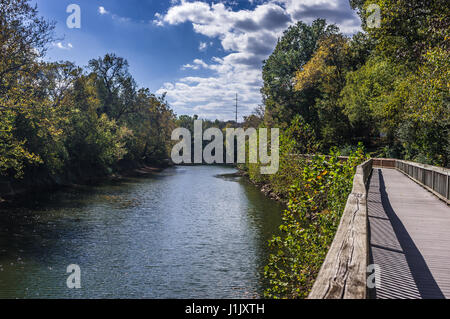 La città della musica bikeway, Nashville, Tennessee • Stati Uniti Nashville music city bikeway è un 26miglio lungo percorso f Foto Stock