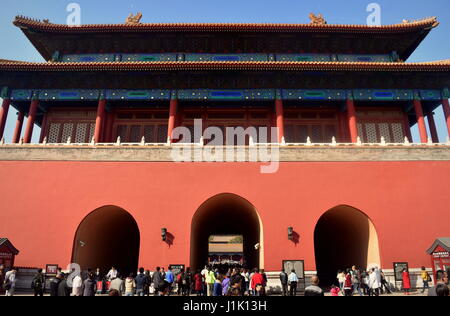 Pechino Città Proibita Shenwu red gate di uscita Foto Stock