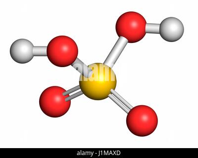 L'acido solforico (acido solforico) è un acido minerale forte altamente  corrosivo con formula molecolare H2SO4. È un pungente-etereo, incolore a  scivolare Foto stock - Alamy