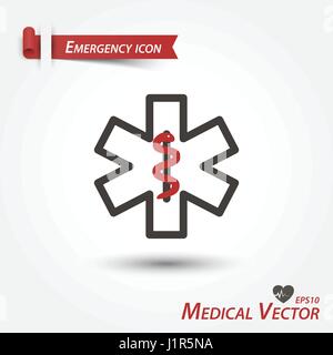 Icona di emergenza . Vettore di medici . Illustrazione Vettoriale