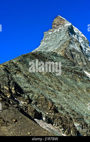 Hörnligrat sul Cervino, Zermatt, Vallese, Svizzera Foto Stock