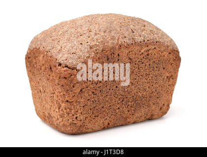 Fresh grano intero pane organico isolare su bianco Foto Stock