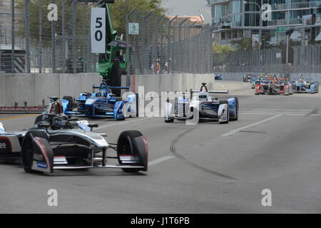 Formula di gara e le strade di Miami Foto Stock