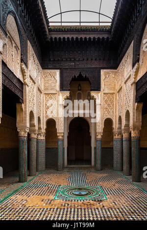 Madrasa marinid di Salé (médersa mérinide de salé), Rabat-vendita, Marocco Foto Stock