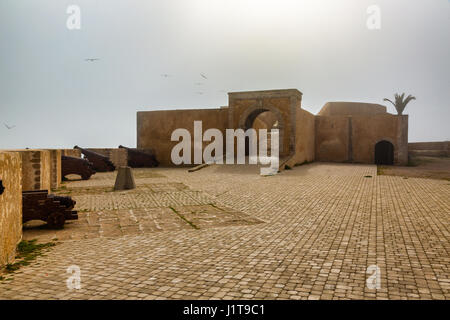 Le pareti della antica fortezza Portoghese di El Jadida, Marocco Foto Stock