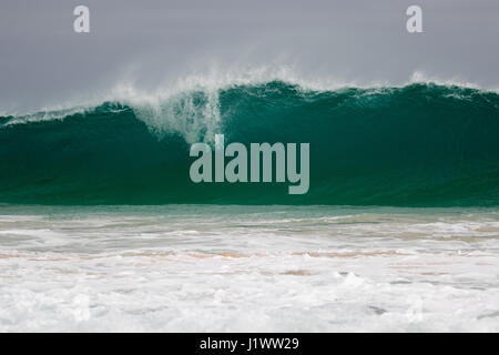 Giant Wave colpisce la costa di Boa Vista, Capo Verdi Foto Stock