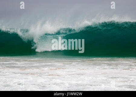 Giant Wave colpisce la costa di Boa Vista, Capo Verdi Foto Stock