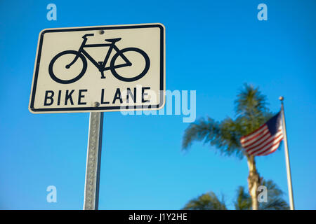 Segno del vicolo di bici Foto Stock