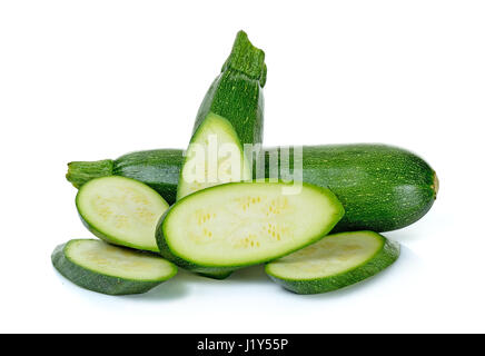 Zucchine isolato su uno sfondo bianco . Foto Stock