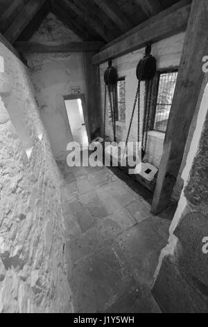 La Portcullis al Castello di Cahir in Irlanda Foto Stock