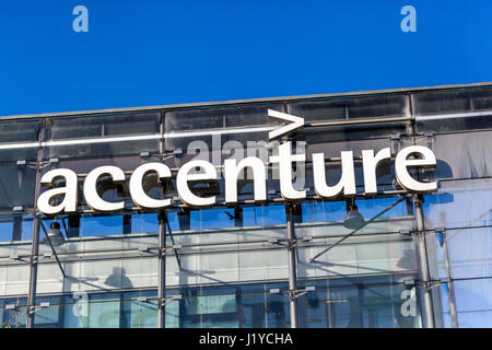 Accenture, logo, segno, Praga, Repubblica Ceca, Europa Foto Stock