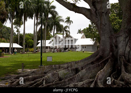 L'inverno la casa di Thomas Alva Edison accanto al Fiume Caloosahatchee in Fort Myers, Florida. Edison e Henry Ford costruire il loro inverno estates su adja Foto Stock