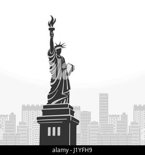 New York la Statua della Libertà simbolo Illustrazione Vettoriale