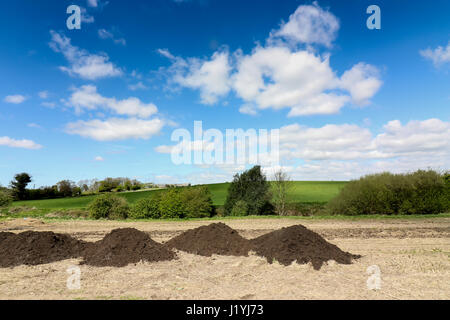 Ashton in Makerfield paesaggi aprile 2017, mostra varie spazio aperto,i campi e il cielo in un giorno di sole Foto Stock