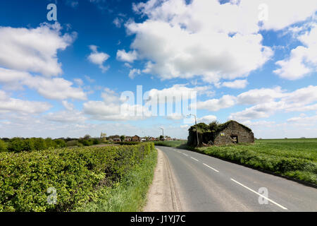 Ashton in Makerfield paesaggi aprile 2017, mostra varie spazio aperto,i campi e il cielo in un giorno di sole Foto Stock