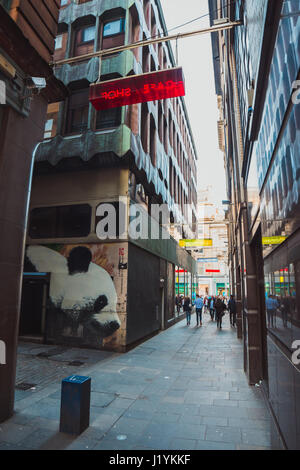 Glasgow il panda gigante da James Klinge su Mitchell Lane, Glasgow. Foto Stock