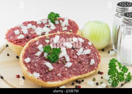 Il rullo con la carne macinata di maiale Foto Stock