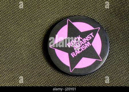 Rock contro il razzismo - Badge Foto Stock