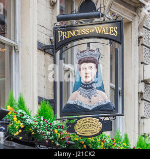 La principessa di Galles pub, bar, taverna a Londra Inghilterra, Regno Unito Foto Stock