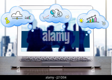 La tecnologia di Business Internet e il concetto di rete . Foto Stock