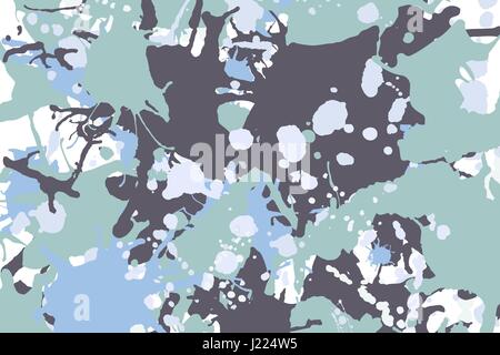 Verde grigio blu inchiostro spruzzi di vernice vettore sfondo colorato Illustrazione Vettoriale