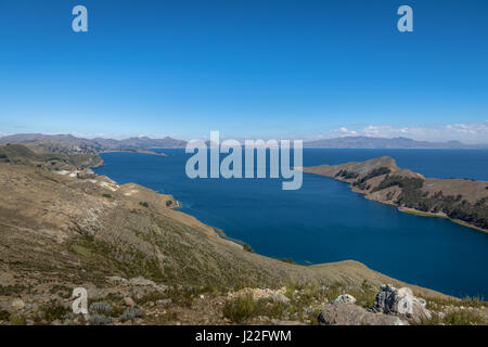 Isla del Sol sul lago Titicaca - Bolivia Foto Stock