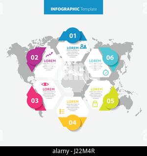 Set di elementi infographics. EPS10. Vector.Può essere utilizzato per il layout di flusso di lavoro, diagramma, business step opzioni Illustrazione Vettoriale