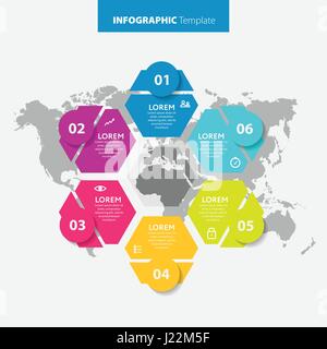 Set di elementi infographics. EPS10. Vector.Può essere utilizzato per il layout di flusso di lavoro, diagramma, business step opzioni Illustrazione Vettoriale