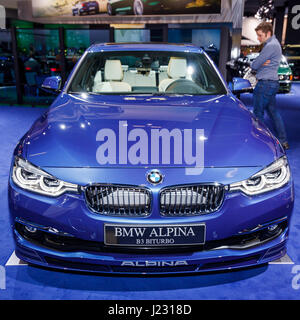 Francoforte, Germania - 23 settembre 2015: BMW ALPINA presentata sul sessantesimo International Motor Show Foto Stock