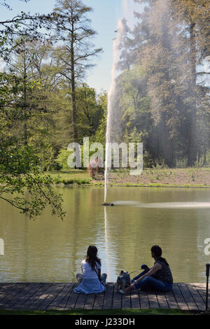 Parc Floral de la Source, Orleans, Francia, la sorgente del fiume Loiret Foto Stock