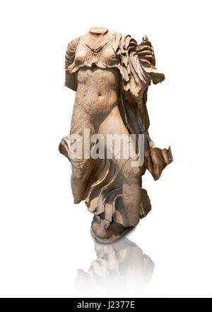 Statua di nereide ( mitico mare greco ninfe) da scolpita la 4° cent. B.C Lycian nereide monumento tomba di Arbina, un client Xanthian dominatore di Foto Stock