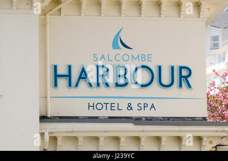 Salcombe Harbour Hotel e Spa nella graziosa cittadina di vela di Salcombe in Devon Foto Stock