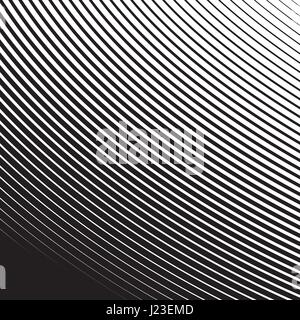 Radiale Halftone pattern a strisce di sfondo. Linee vettoriali texture retrò. Abstract strisce lineare dello sfondo. In bianco e nero Illustrazione Vettoriale