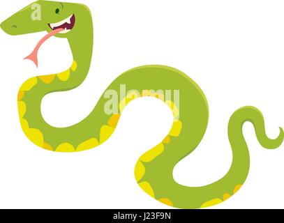 Cartoon illustrazione della cute di serpente carattere animale Illustrazione Vettoriale
