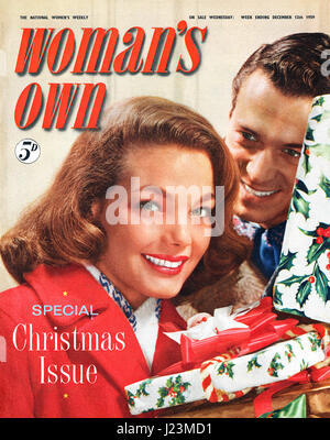 Coperchio anteriore della donna la propria rivista per la settimana che termina il 12 dicembre 1959. Natale speciale problema. Foto Stock